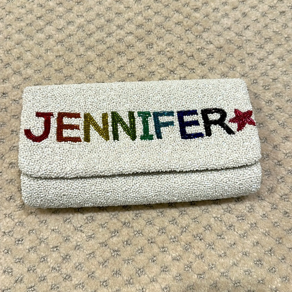 Island to Eastside personalized clutch with crossbody chain